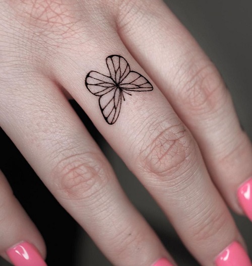 Finger tattoo for women