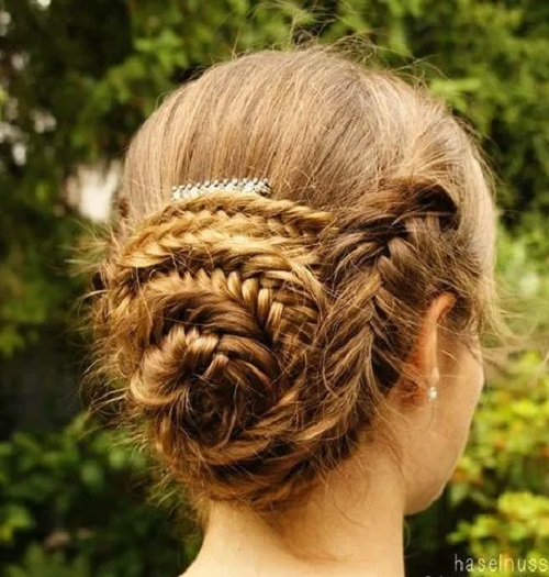 Fishtail Braid Bun