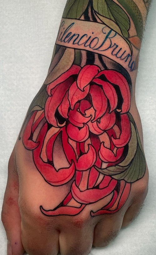 Floral Colored Tattoo