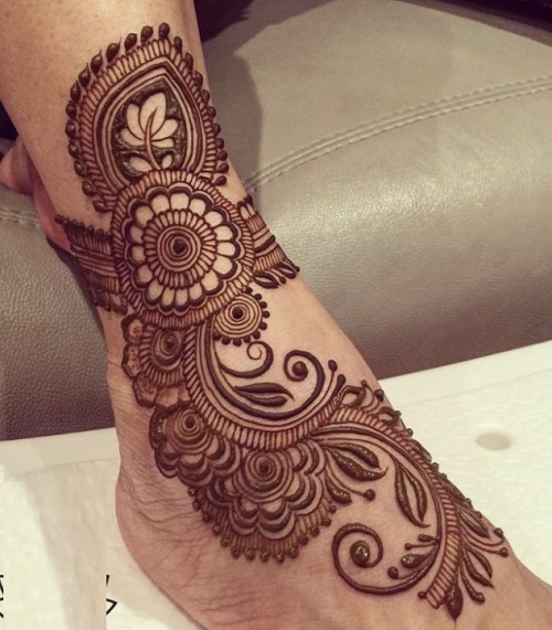 Floral Foot Mehndi