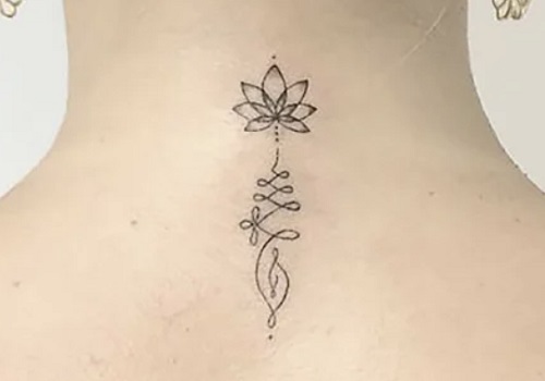 Floral Single Line Tattoo