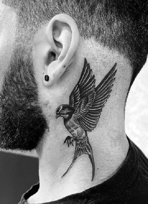 Flying Bird Tattoo Design