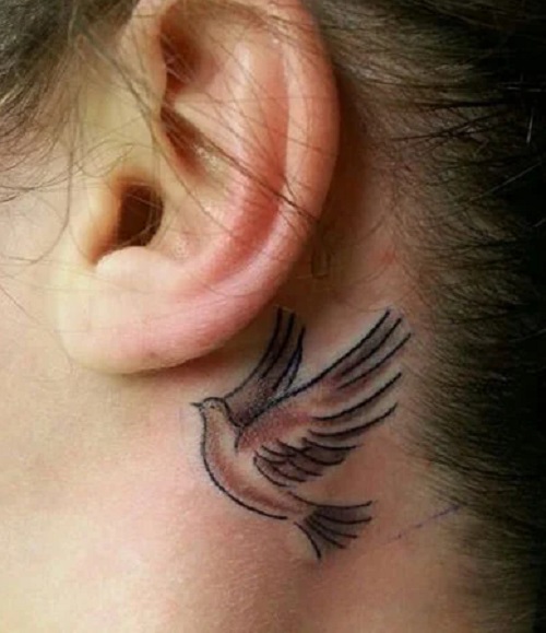 Flying Bird Tattoo For Women