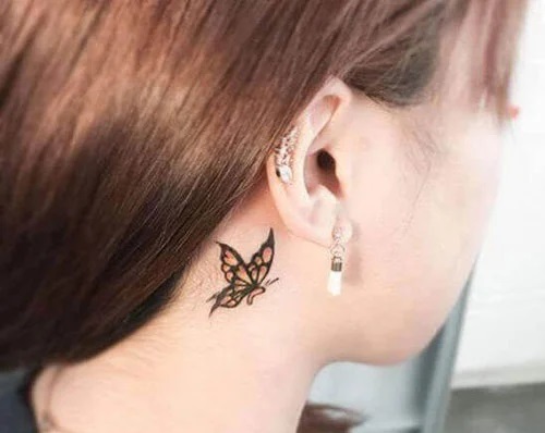 Flying Butterfly Tattoo