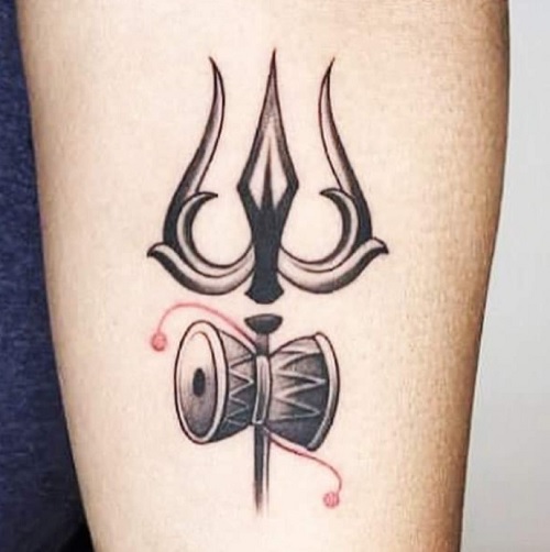 Forearm Trishul Tattoo
