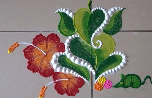 Ganesha Pattern Rangoli Design