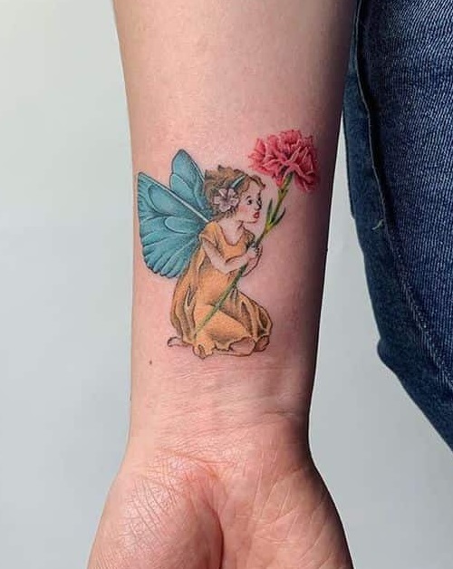 Inner Wrist Fairy Tattoo