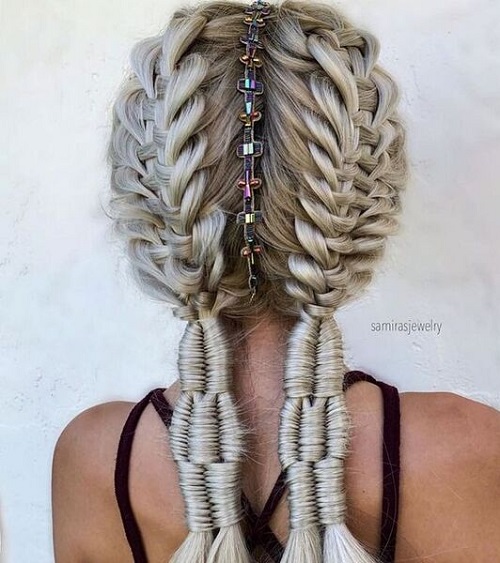 Intricate Braids Viking Long Hairstyle