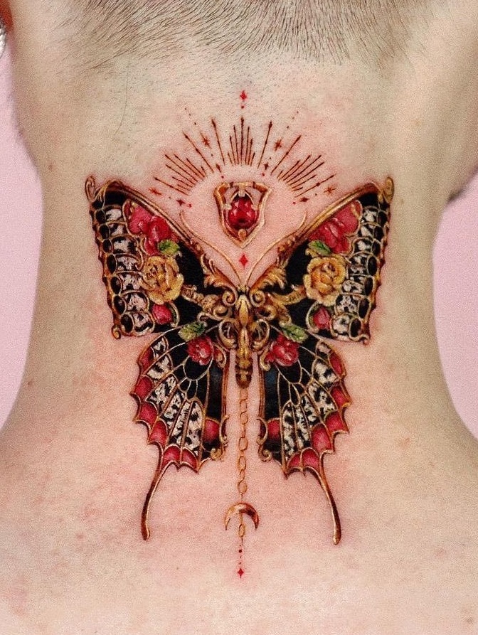 Jeweled Butterfly tattoo