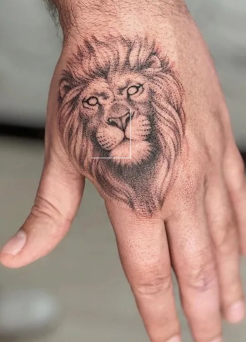 Lion Hand Tattoo For Men
