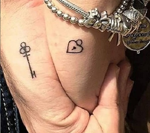 Lock And Key Couple Tattoo