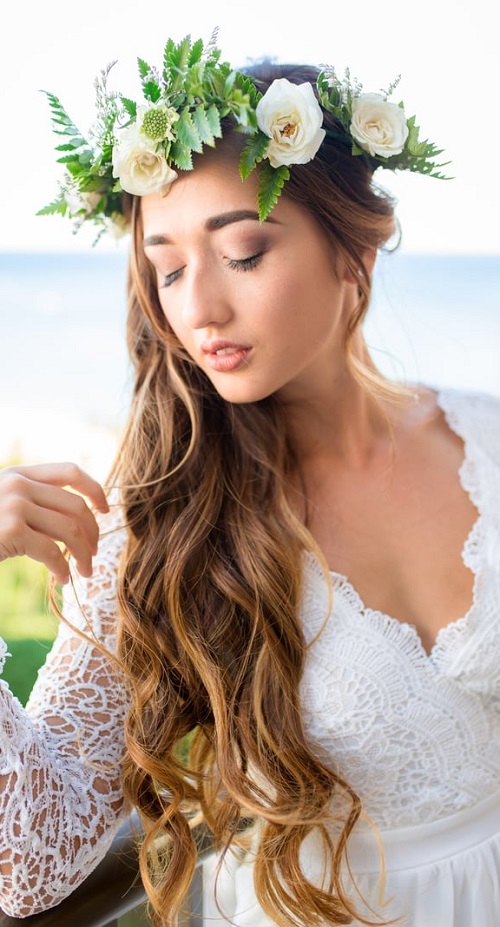 Long Wavy Hair With Beachy Look