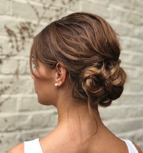 Low Bun for Short Hair