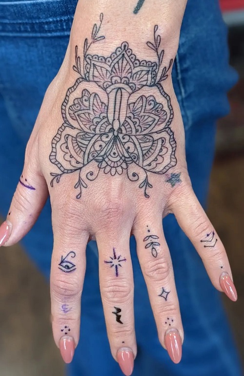Mandala Tattoo For Hand Design