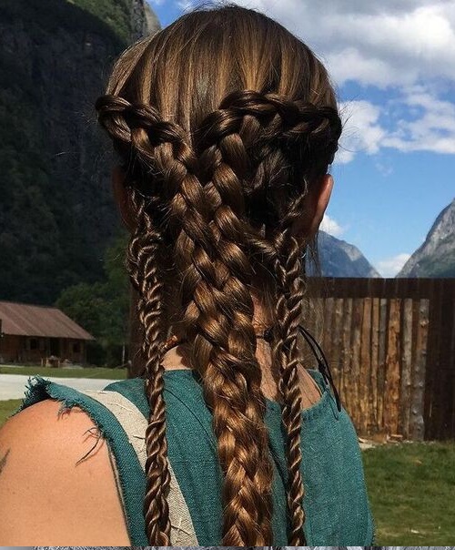 Merging Braided Viking Hairstyle
