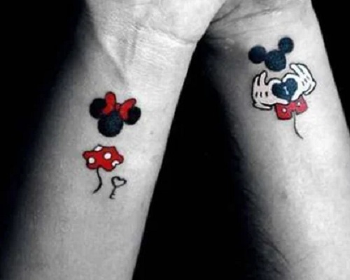Mickey And Minnie Mouse Tattoo
