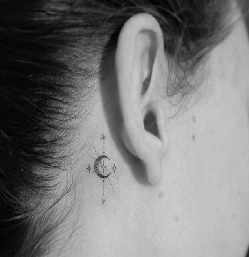 Moon Small Tattoo For Women
