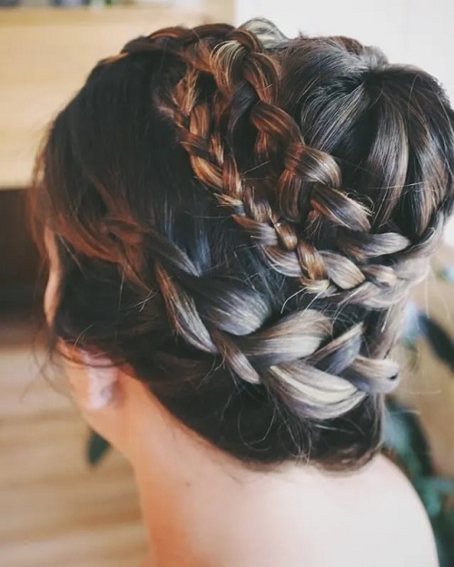 Multi Braided Crown Bun