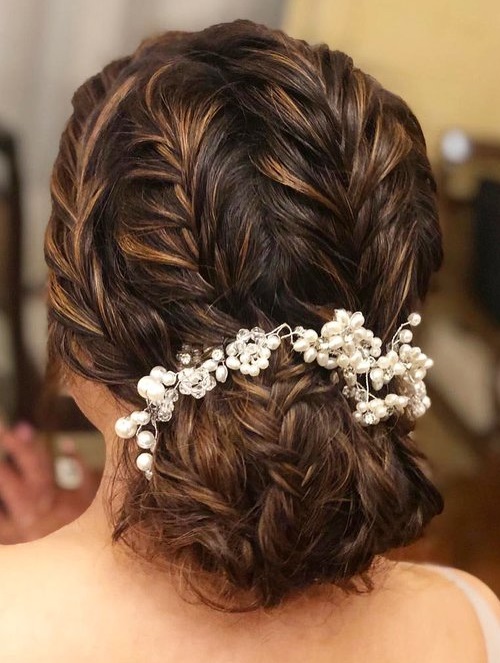 Multiple Braided Bun with Flower