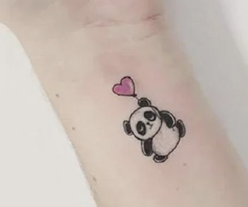 Panda With A Heart Balloon