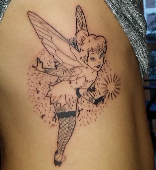 Pixie Small Outlined Tattoo
