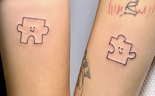 Puzzle Piece Tattoo For Couples