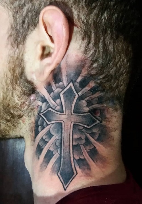 Shaded Cross Tattoo