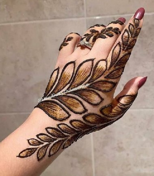 Shaded Tattoo Style Henna