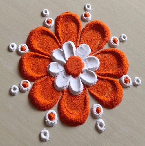 Simple Flower Pattern Festive Rangoli
