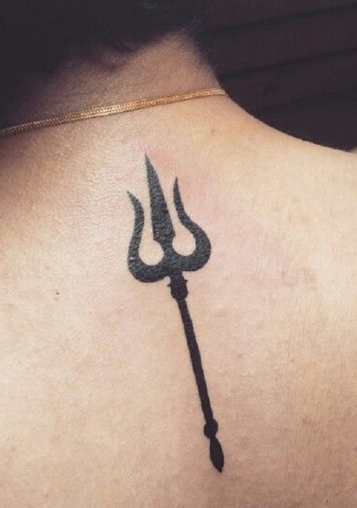 Simple Trishul For Women’s Back