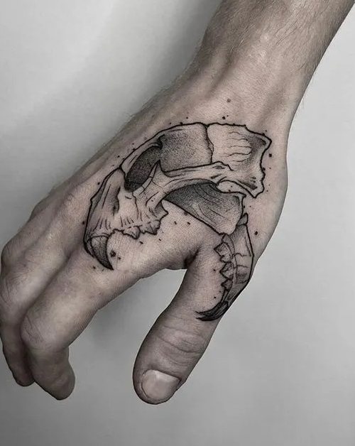 Skull Hand Tattoo For Men