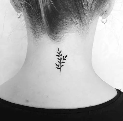 Small Neck Tattoo For Ladies