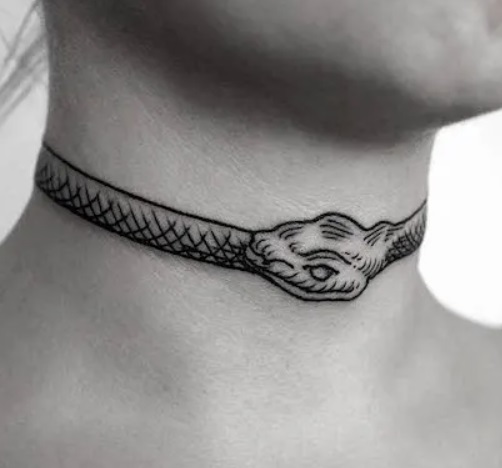 Snake Choker Style Tattoo