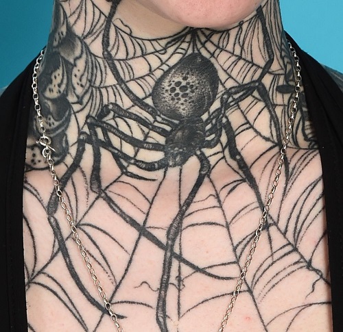 Spider Full Neck Covering Tattoo