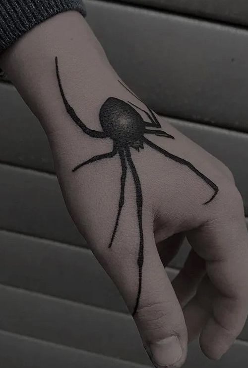 Spider Tattoo For Hand For Men