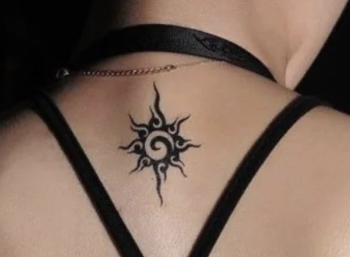 Sun Pattern On Upper Back