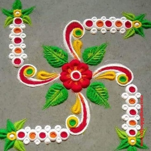 Swastik Rangoli Designs