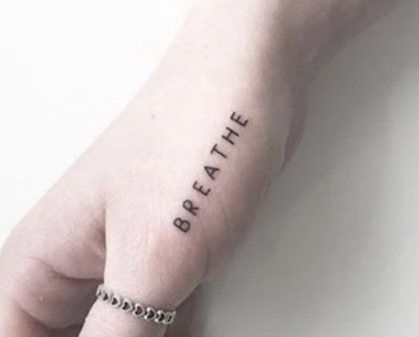 Text Thumb Tattoo