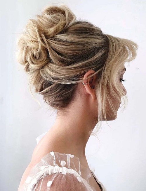 Top Updo With Texture For Brides