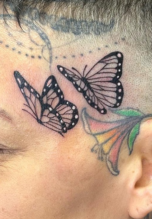 Twin Butterfly pattern tattoo idea