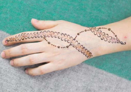 Twirled Floral Mehndi Tattoo