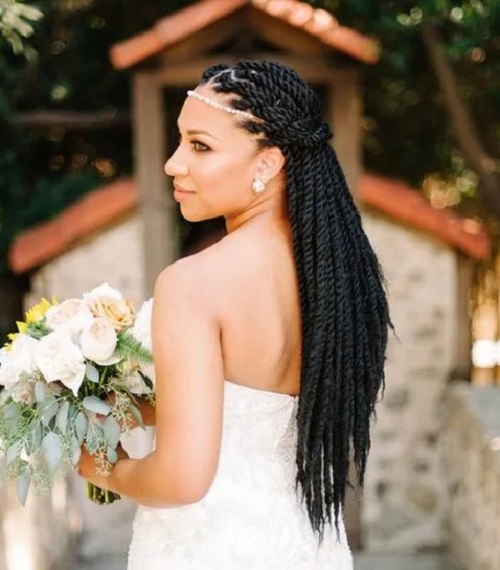 Twisted Bridal Top Knot