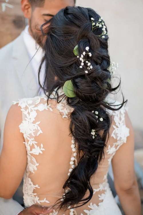 Twisted Half Updo For Wedding