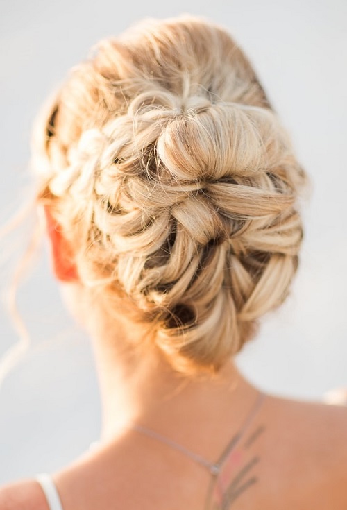 Twisted Rolled Bun Hairstyle