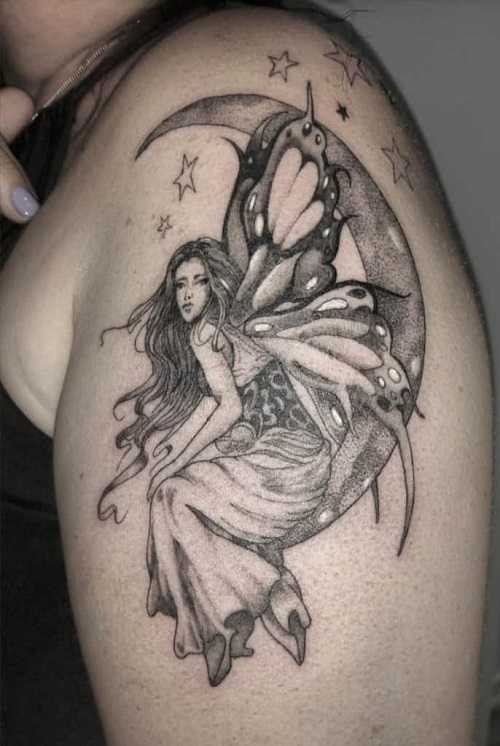Upper Arm Moon Fairy Design