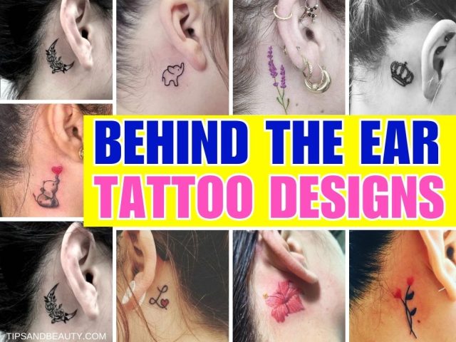 behind the ear tattoo for women