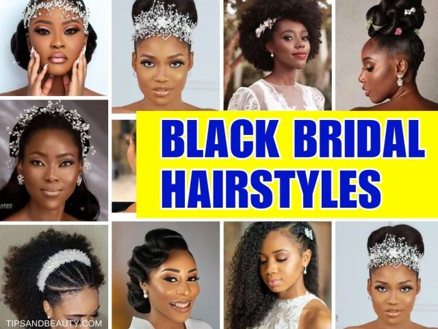 black bridal hairstyles