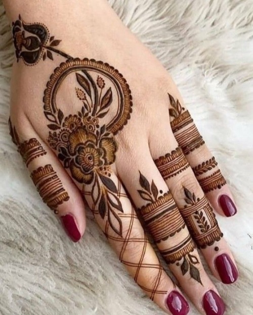 Big Floral Mehndi Design