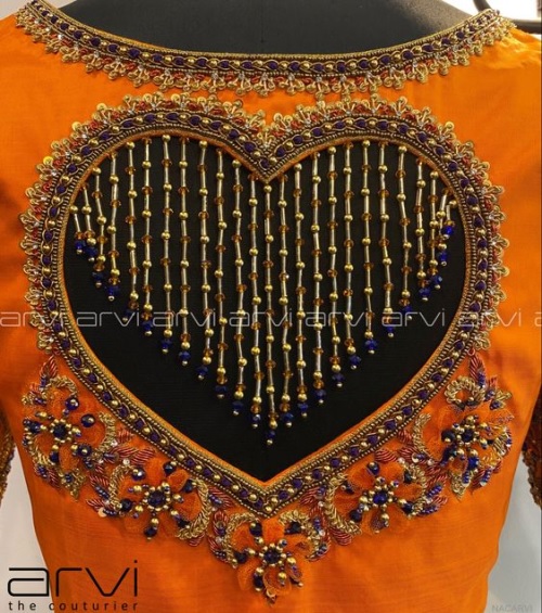 Heart Cut Beaded Design