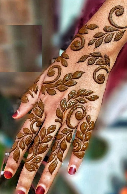 Simple Easy Mehndi For Karwa Chauth